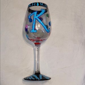 K embellished wine glass / candle holder